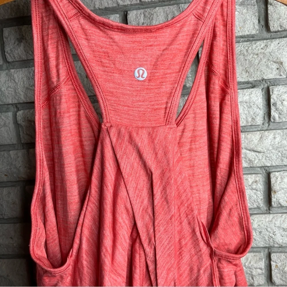 Lululemon Essential Tank Heathered Red Orange